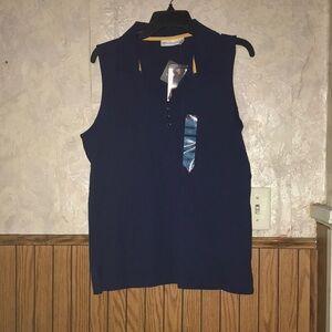 Navy blue Rafaella sleeveless top (XL)